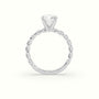Round Cut Diamond Solitaire Engagement Ring — White Gold