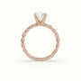 Round Cut Diamond Solitaire Engagement Ring — Rose Gold