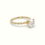 Round Cut Diamond Solitaire Engagement Ring — Yellow Gold