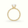 Round Cut Diamond Solitaire Engagement Ring — Yellow Gold