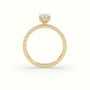 Marquise Cut Hidden Halo Side Stone Engagement Ring — Rose Gold