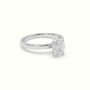 Cushion Cut Hidden Halo Engagement Ring