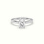 Cushion Cut Hidden Halo Engagement Ring