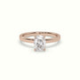 Cushion Cut Hidden Halo Engagement Ring