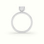 Emerald Cut Hidden Halo Engagement Ring — White Gold