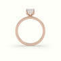 Emerald Cut Hidden Halo Engagement Ring — Rose Gold