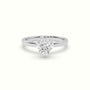 Heart Cut Hidden Halo Engagement Ring — White Gold