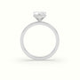Heart Cut Hidden Halo Engagement Ring — White Gold