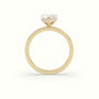 Heart Cut Hidden Halo Engagement Ring — Yellow Gold