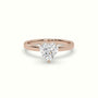 Heart Cut Hidden Halo Engagement Ring — Rose Gold