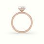 Heart Cut Hidden Halo Engagement Ring — Rose Gold