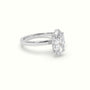 Marquise Cut Hidden Halo Engagement Ring — White Gold