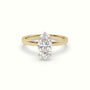 Marquise Cut Hidden Halo Engagement Ring — Yellow Gold