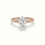 Marquise Cut Hidden Halo Engagement Ring — Rose Gold