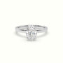 Oval Cut Hidden Halo Engagement Ring — White Gold