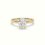 Oval Cut Hidden Halo Engagement Ring — Yellow Gold