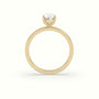 Oval Cut Hidden Halo Engagement Ring — Yellow Gold