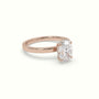 Oval Cut Hidden Halo Engagement Ring — Rose Gold