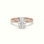 Oval Cut Hidden Halo Engagement Ring — Rose Gold