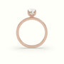 Oval Cut Hidden Halo Engagement Ring — Rose Gold