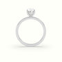 Oval Cut Hidden Halo Engagement Ring — White Gold
