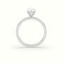 Pear Cut Hidden Halo Engagement Ring — White Gold
