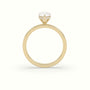 Pear Cut Hidden Halo Engagement Ring — Yellow Gold