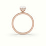 Pear Cut Hidden Halo Engagement Ring — Rose Gold