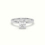 Radiant Cut Hidden Halo Engagement Ring — White Gold