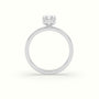 Radiant Cut Hidden Halo Engagement Ring — White Gold