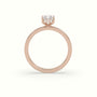 Radiant Cut Hidden Halo Engagement Ring — Rose Gold
