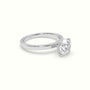 Round Cut Hidden Halo Engagement Ring — White Gold