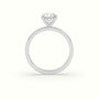 Round Cut Hidden Halo Engagement Ring — White Gold