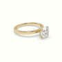 Round Cut Hidden Halo Engagement Ring — Yellow Gold