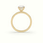 Round Cut Hidden Halo Engagement Ring — Yellow Gold