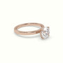 Round Cut Hidden Halo Engagement Ring — Rose Gold
