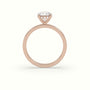 Round Cut Hidden Halo Engagement Ring — Rose Gold