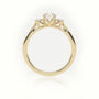 Round Cut Diamond Side Stone Engagement Ring — Yellow Gold