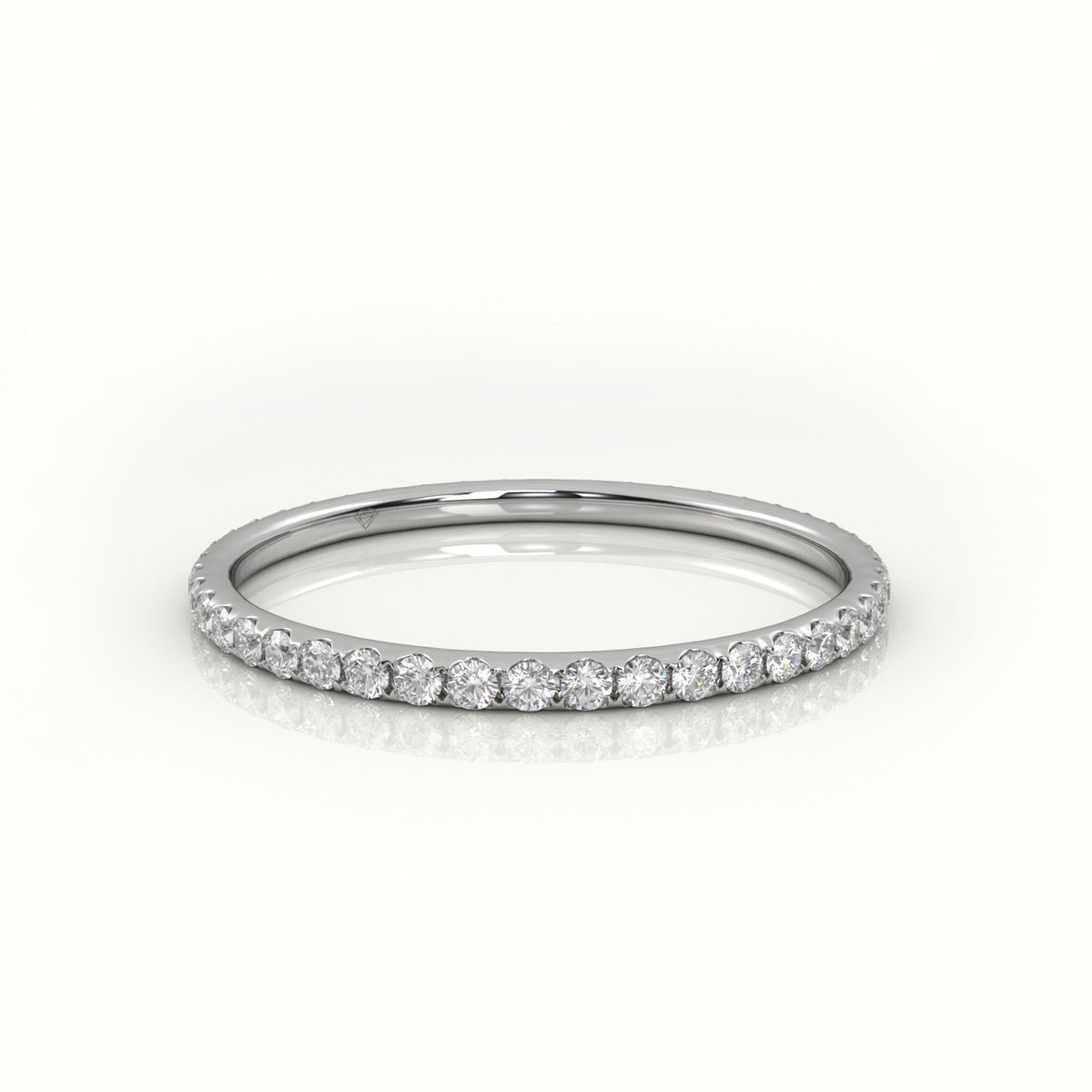 Round Diamonds Eternity Diamond Wedding Band — White Gold