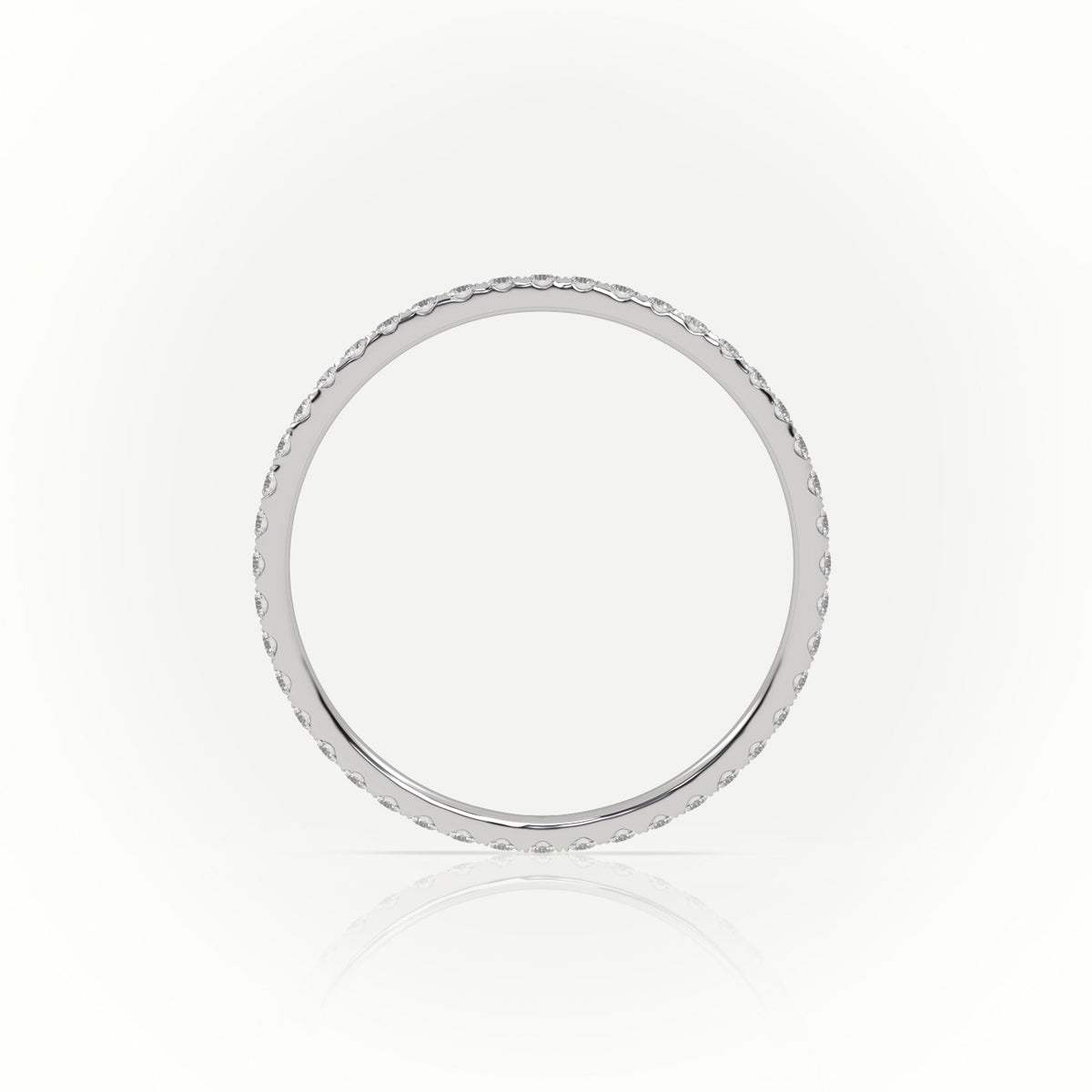 Round Diamonds Eternity Diamond Wedding Band — White Gold