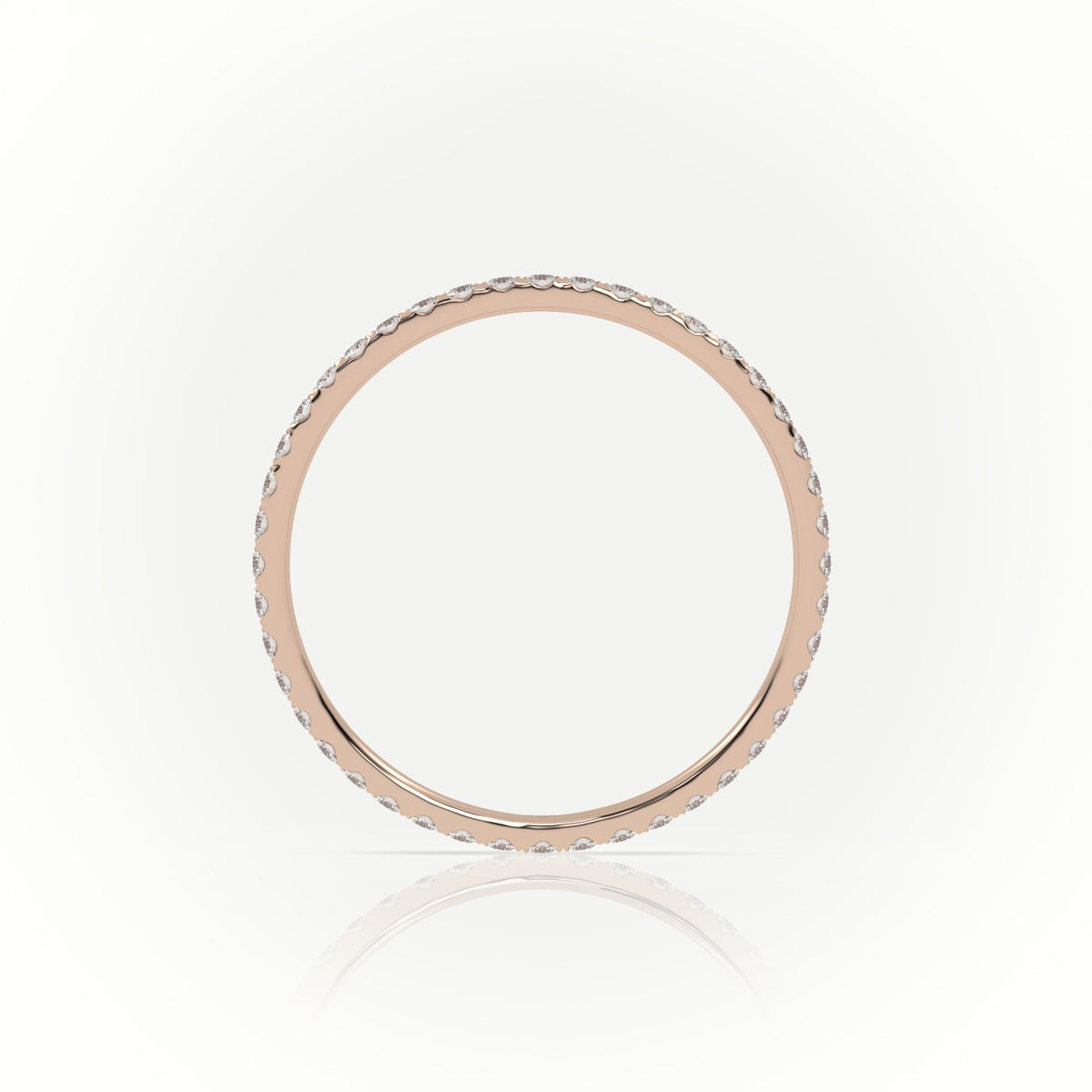 Round Diamonds Eternity Diamond Wedding Band — Rose Gold