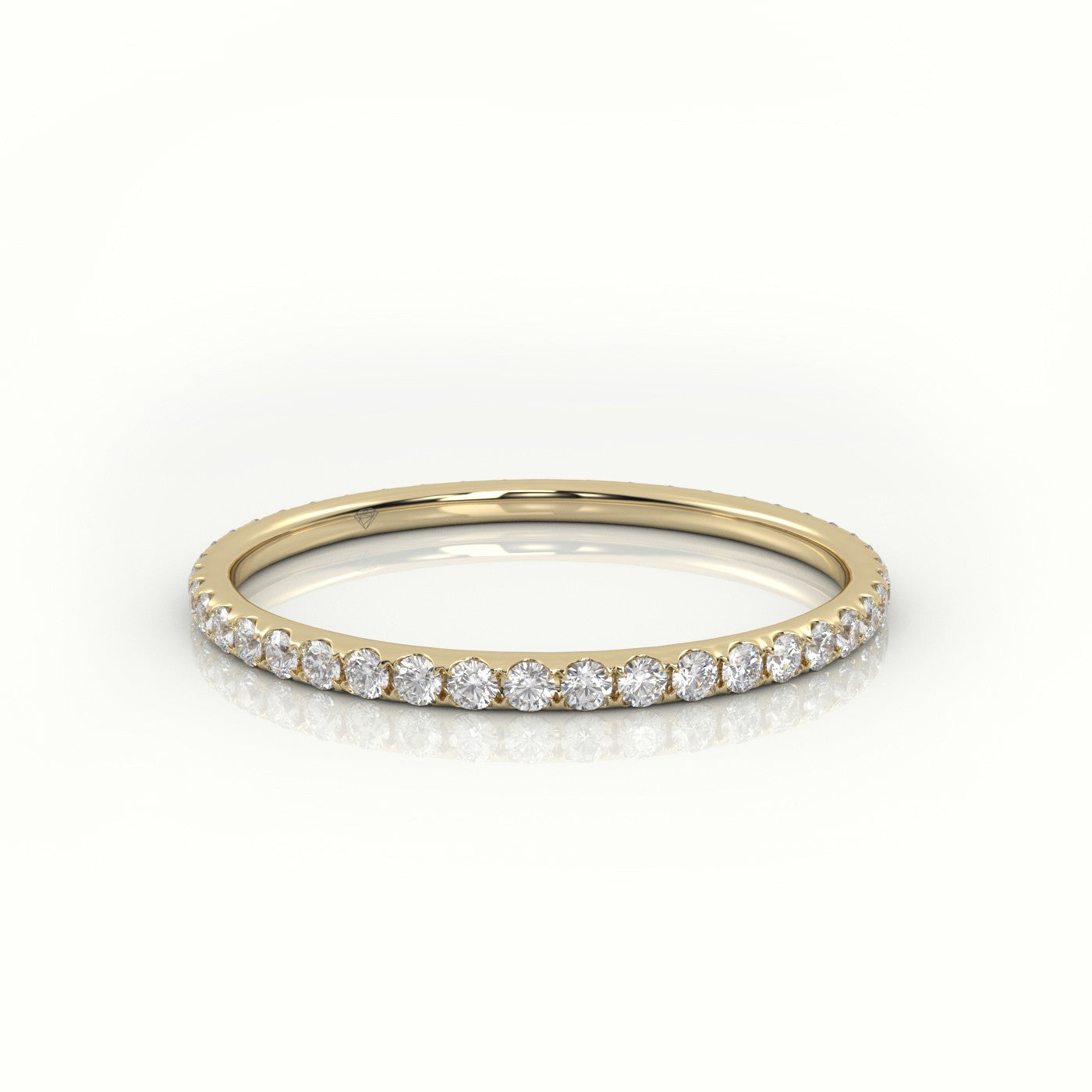 Round Diamonds Eternity Diamond Wedding Band — Yellow Gold
