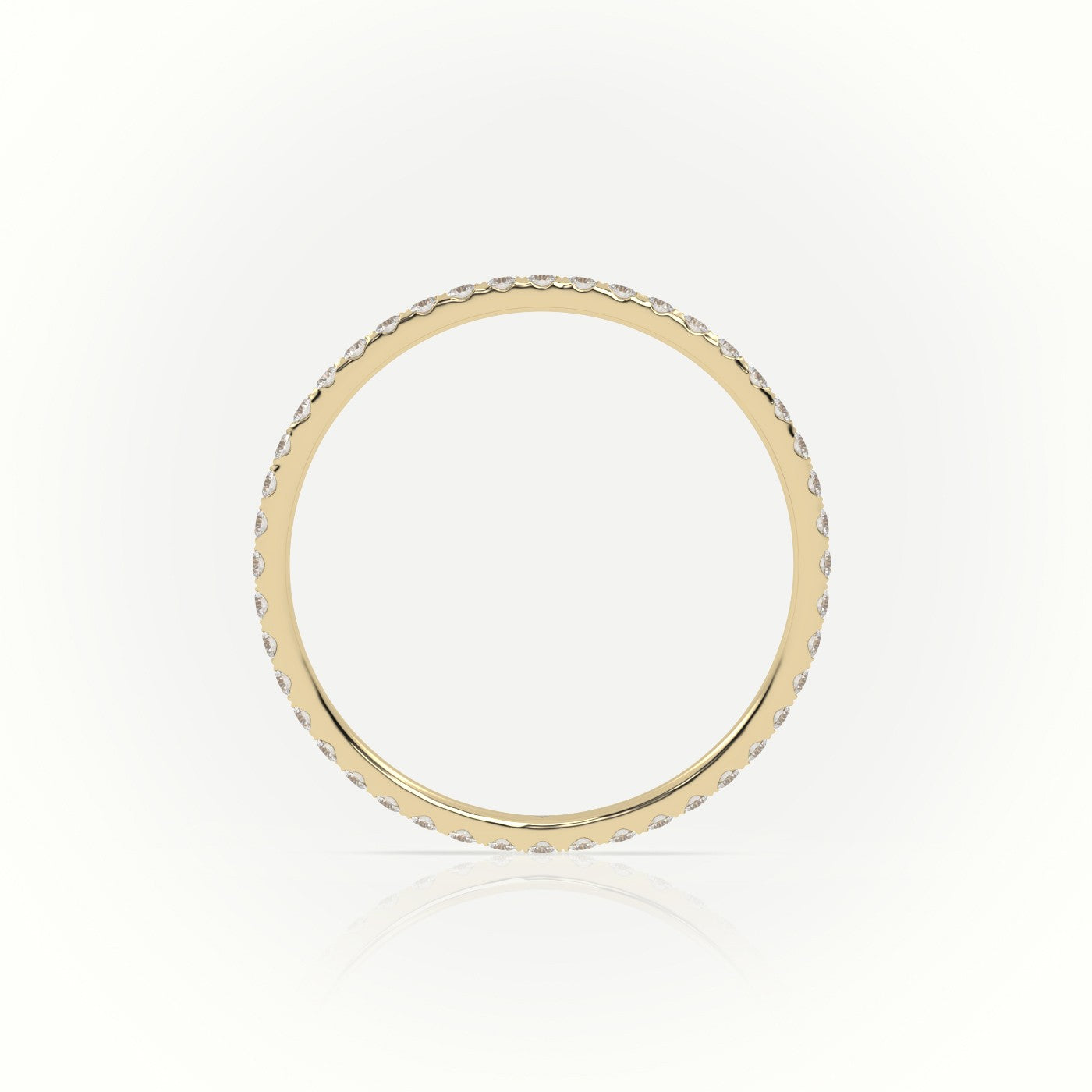 Round Diamonds Eternity Diamond Wedding Band — Yellow Gold
