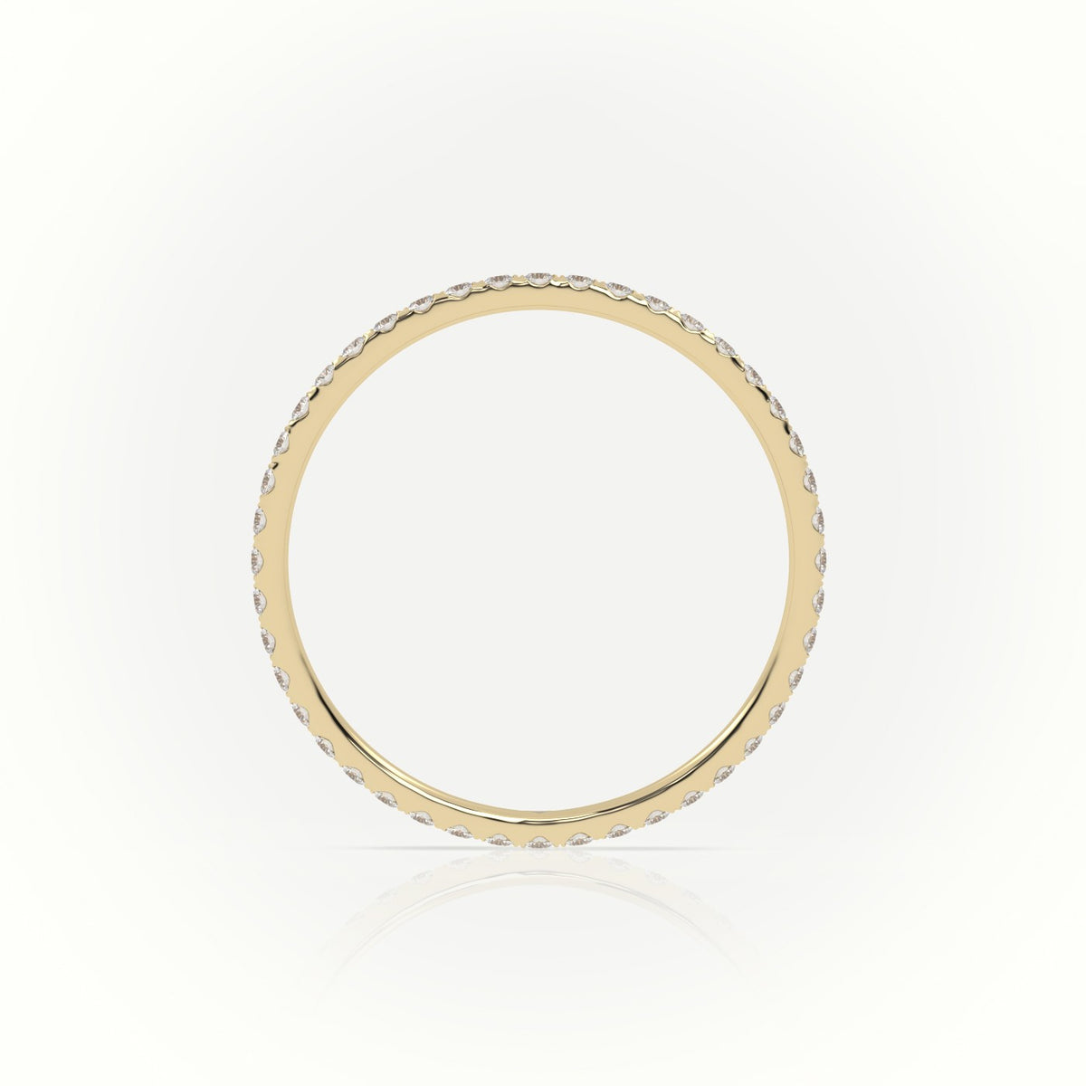 Round Diamonds Eternity Diamond Wedding Band — Yellow Gold