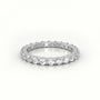 Round Diamonds Stylish Eternity Wedding Band — White Gold