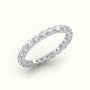 Round Diamonds Stylish Eternity Wedding Band — White Gold