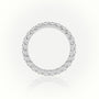 Round Diamonds Stylish Eternity Wedding Band — White Gold