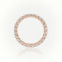 Round Diamonds Stylish Eternity Wedding Band — Rose Gold