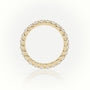Round Diamonds Stylish Eternity Wedding Band — Yellow Gold