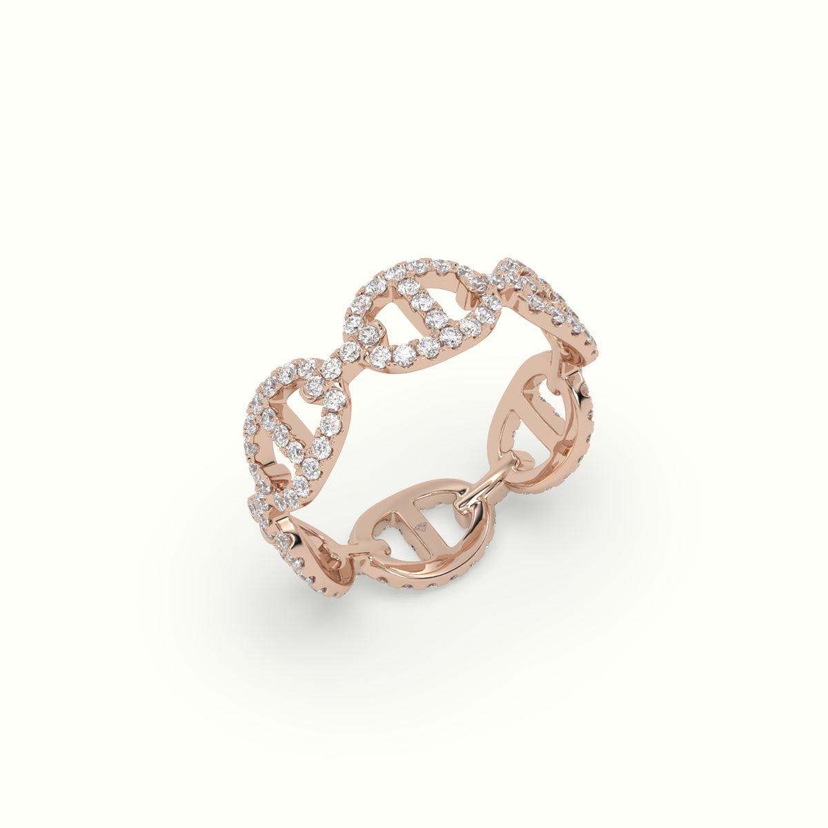 Pavé Mariner Link Diamond Ring